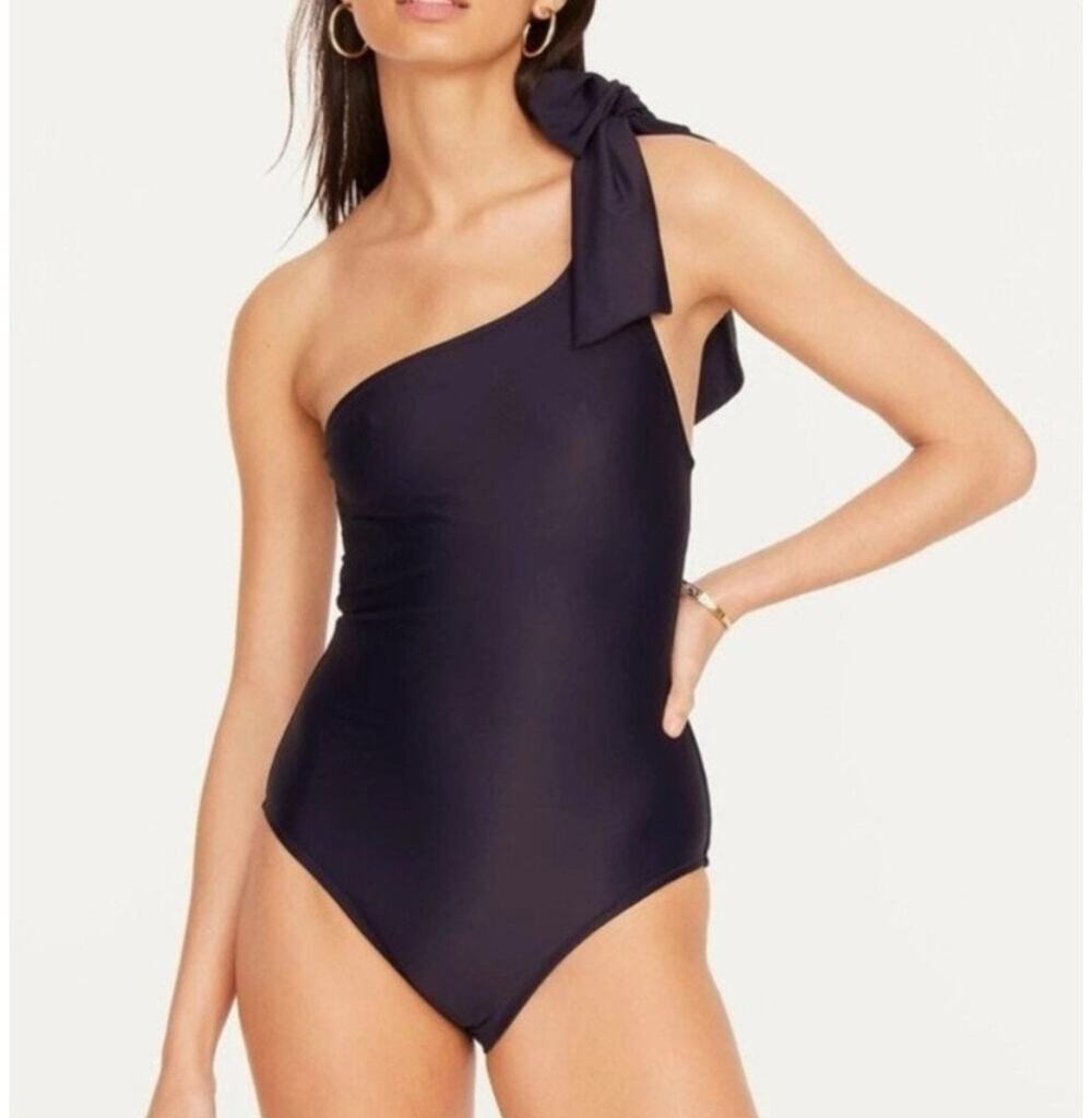 Womens Plus Size J Crew Bow One Shoulder Swimsuit Size 24 EUC!
